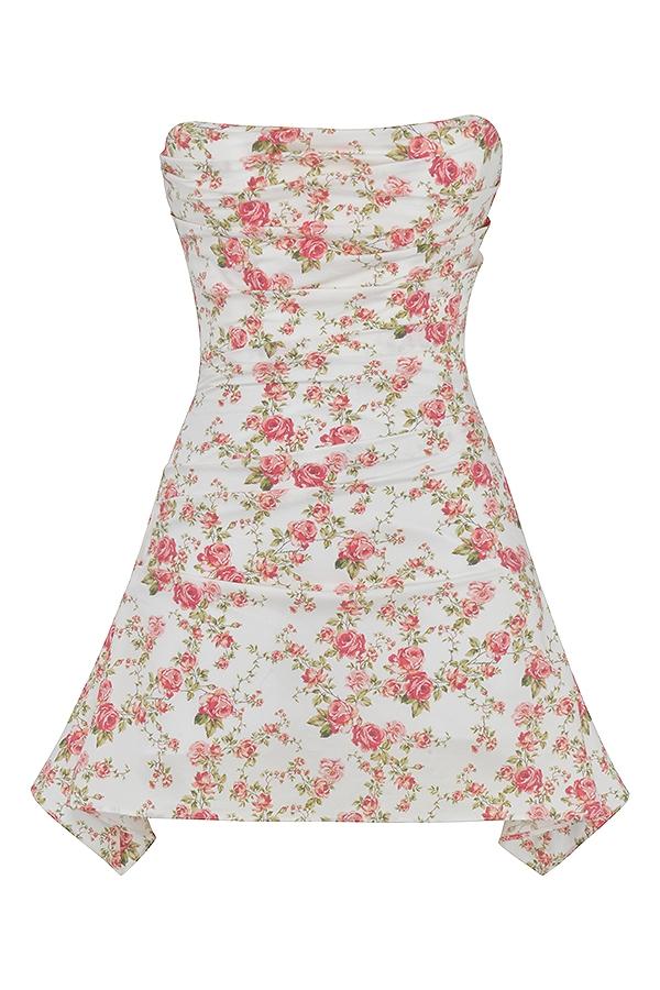 Jasmine  rose print draped corset dress - sale Product Image