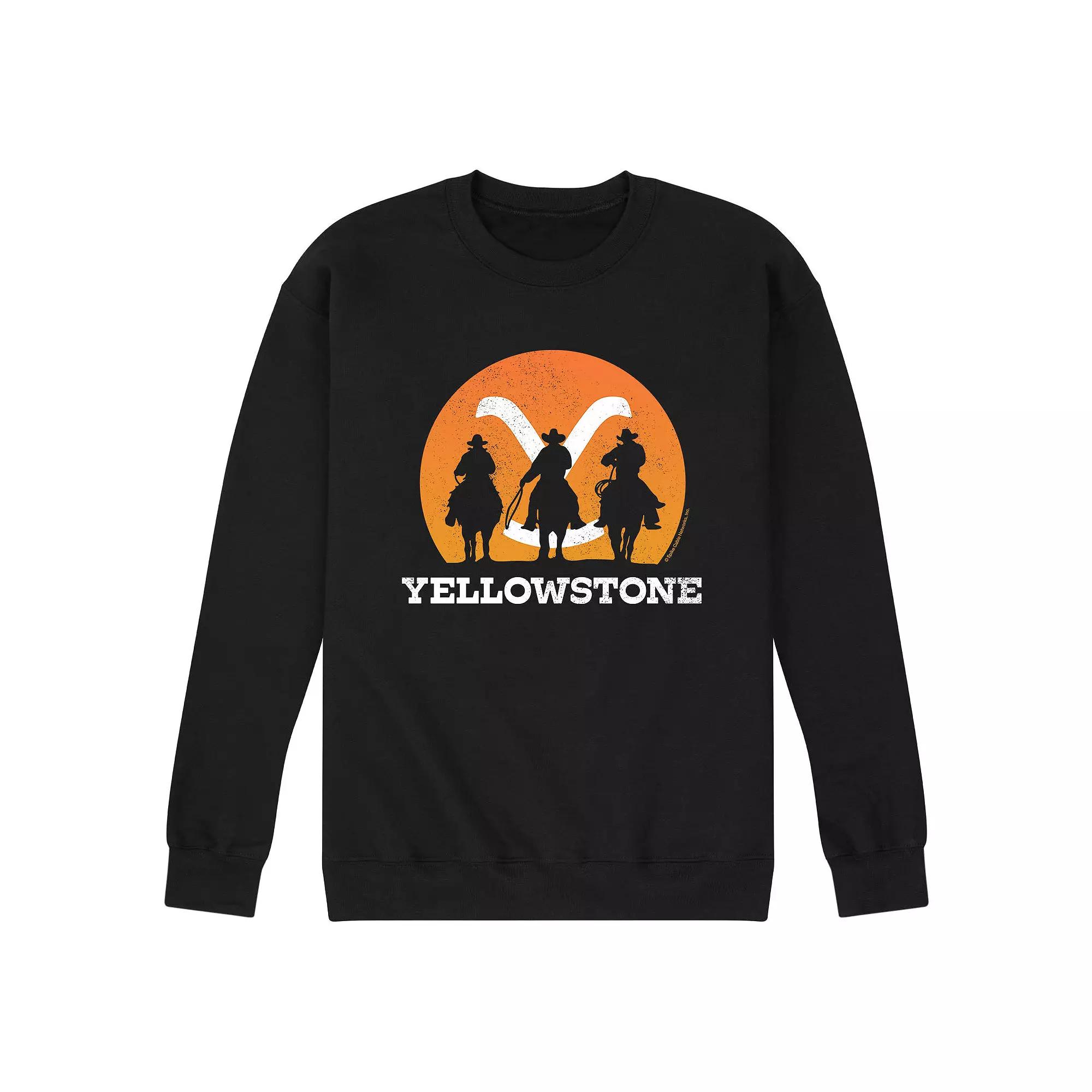 Men's Yellowstone Cowboy Sunset Sweatshirt,  Product Image