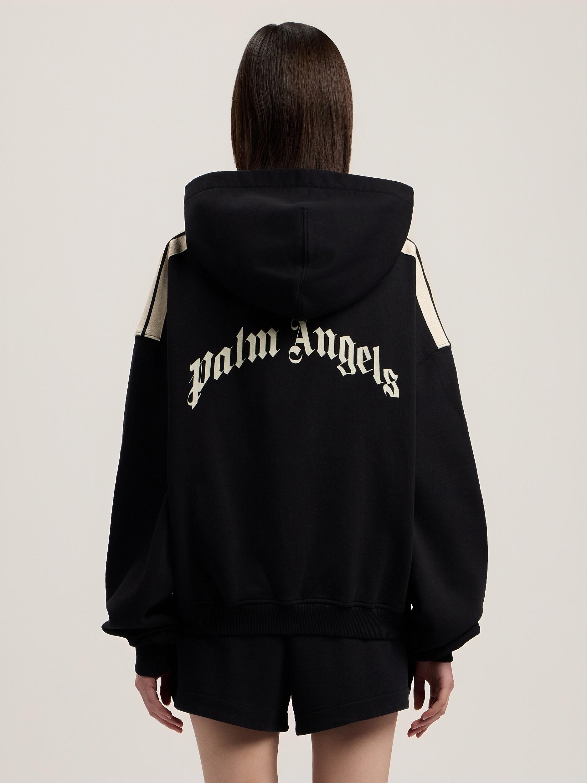Curved Logo Loose Crop Hoodie Product Image