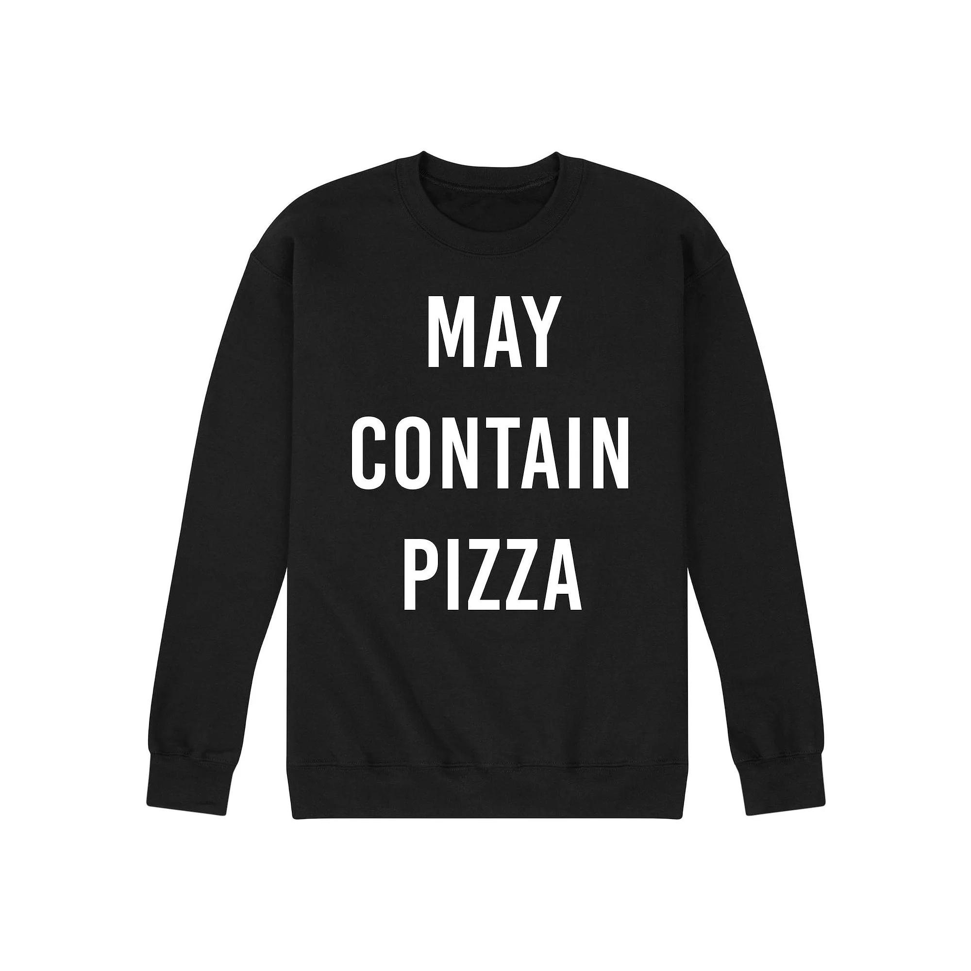 Men's May Contain Pizza Fleece Sweatshirt,  Product Image