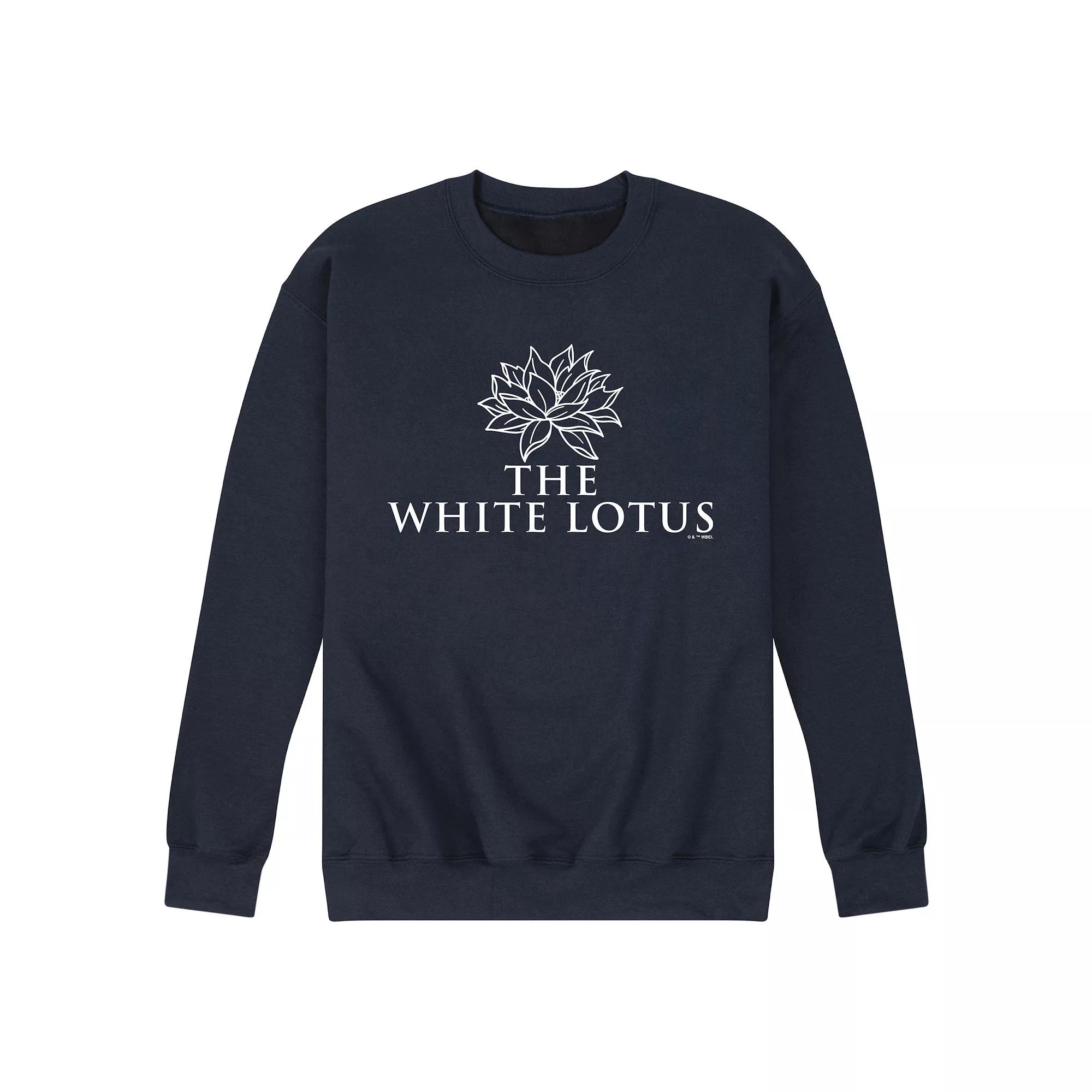 Men's White Lotus Logo Fleece Sweatshirt,  Product Image