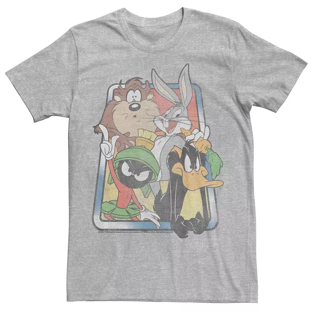 Men's Looney Tunes Character Group Shot Faded Portrait Tee,  Product Image