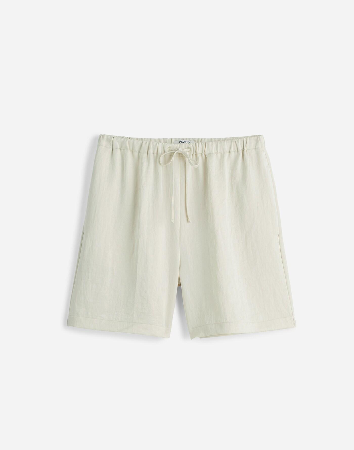 Drawstring Pull-On Shorts in Satin Product Image