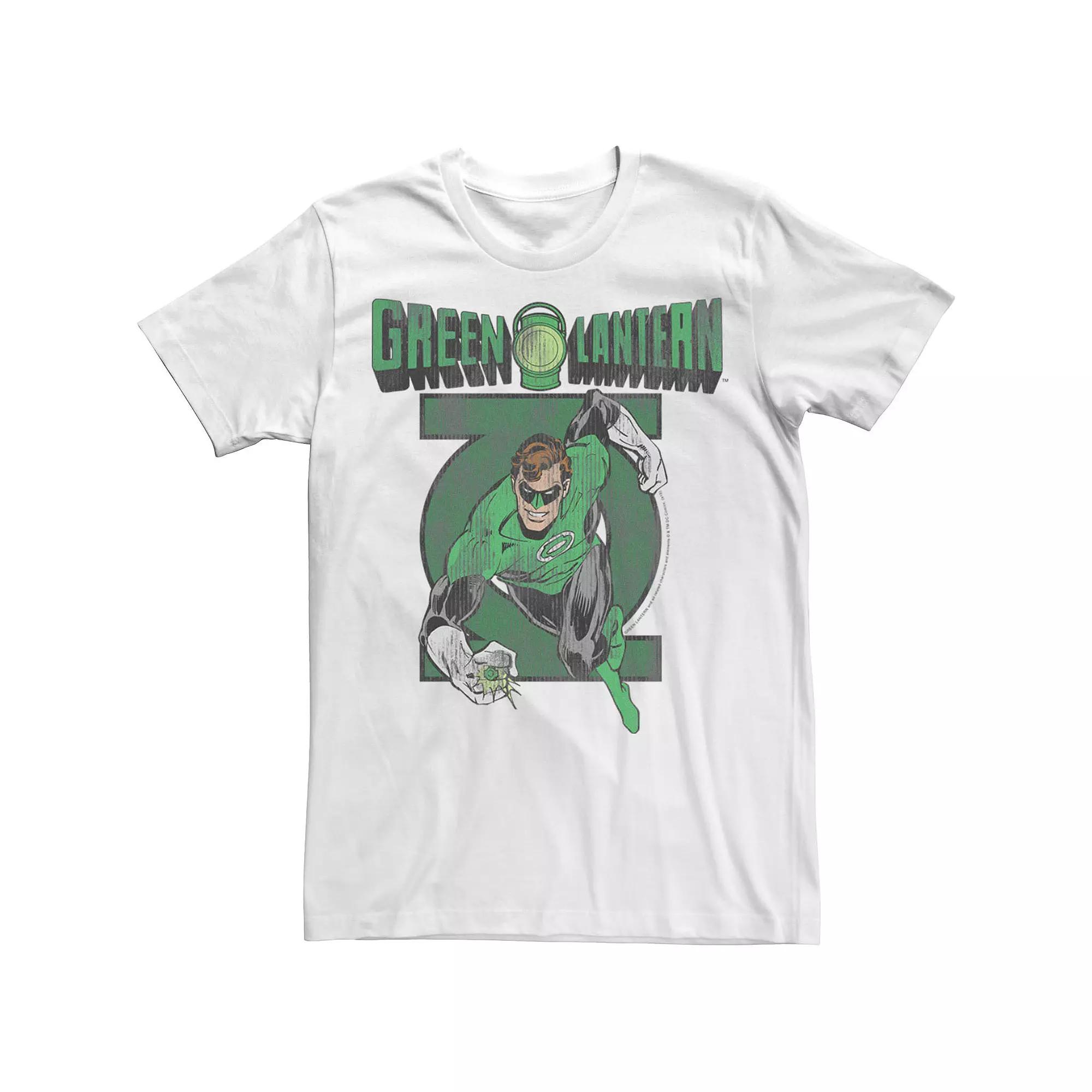 Men's Green Lantern Run Hal Run Logo Tee, Size: Small, White Product Image