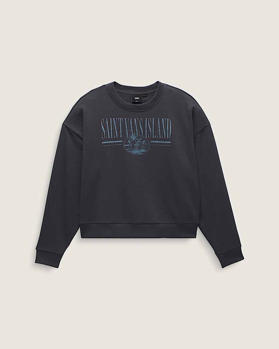 Retro Isle Graphic Crew Sweatshirt in Asphalt Grey| Vans US Product Image
