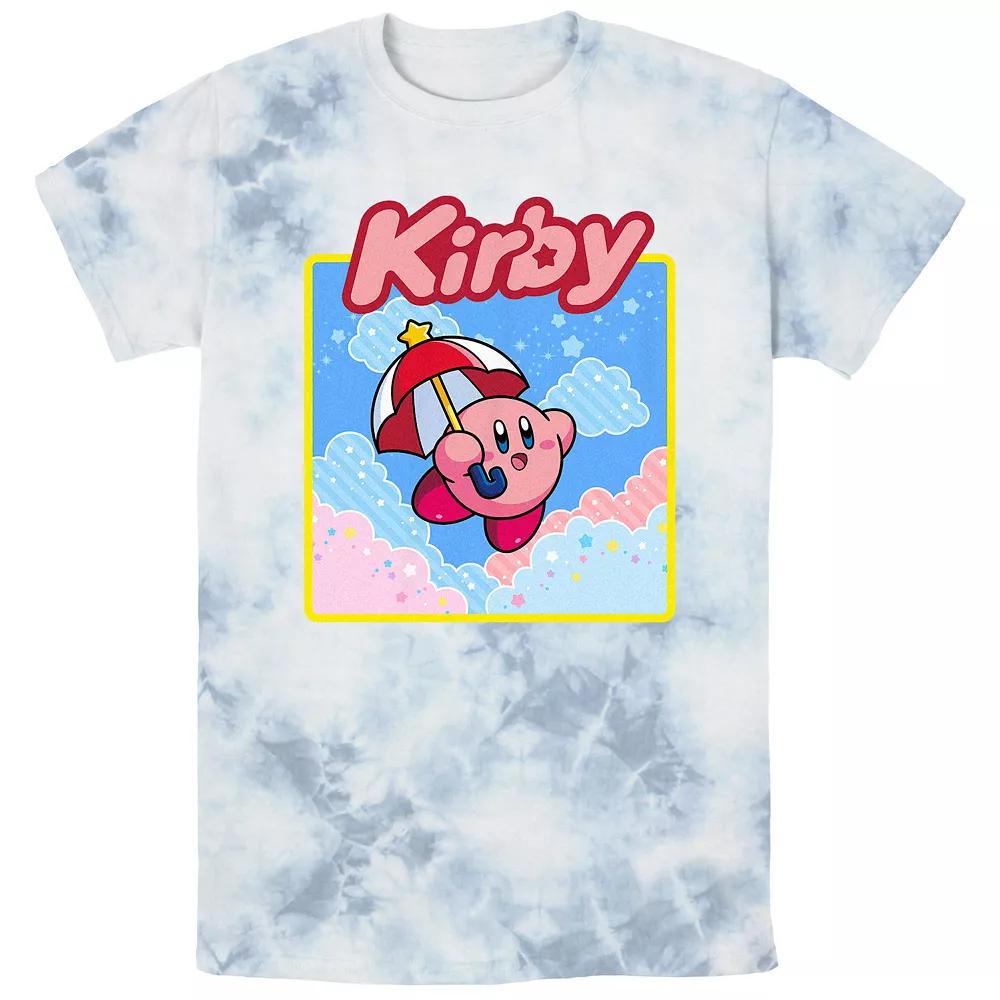 Men's Nintendo Kirby Flying With Umbrella Bombard Wash Graphic Tee,  Product Image
