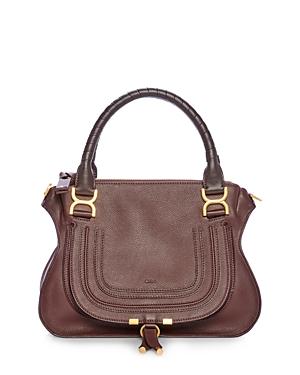Marcie Medium Double Carry Satchel Bag in Grained Leather Product Image