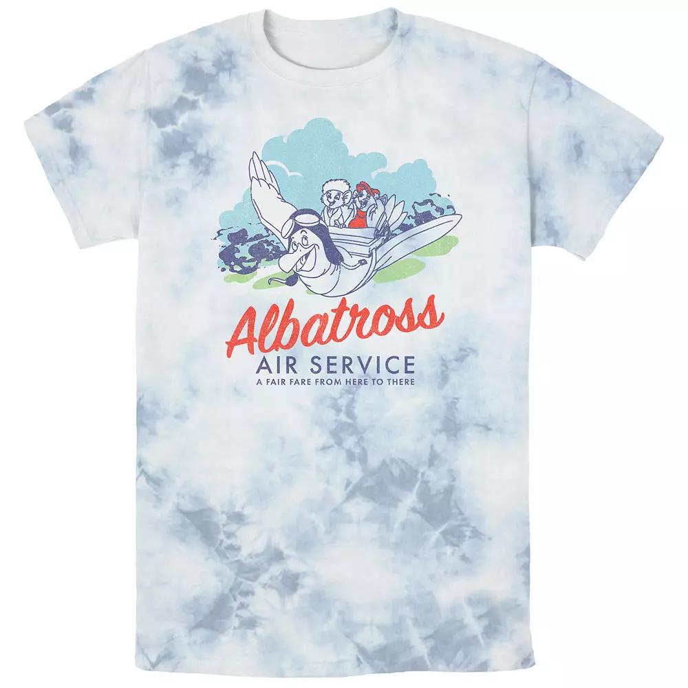 Disney's The Rescuer's Down Under Men's Albatross Air Service Bombard Wash Graphic Tee, Size: Large, White Blue Product Image