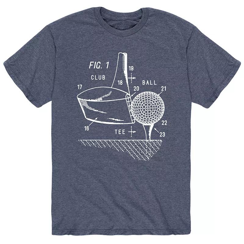Men's Golf Club And Ball Diagram Tee,  Product Image