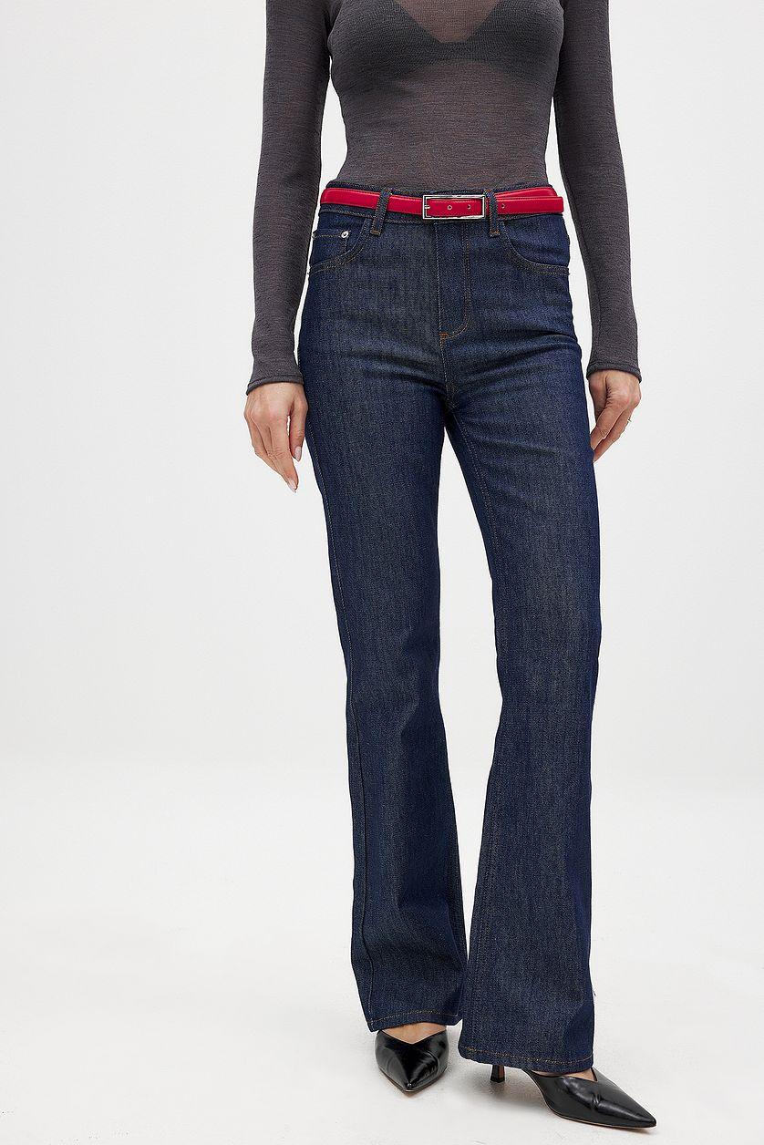 High Waist Flared Denim Product Image