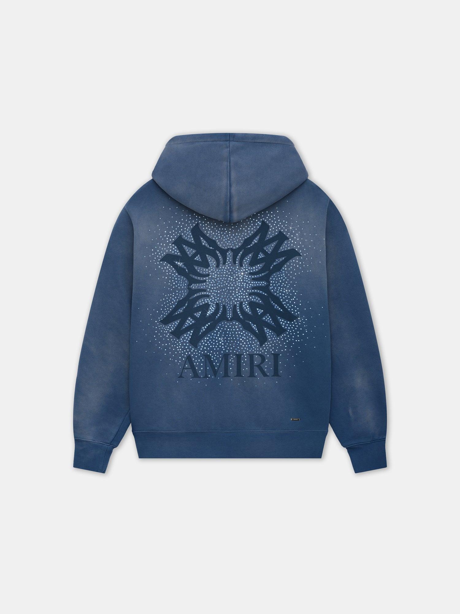MA QUAD CRYSTAL ZIP HOODIE - Navy Product Image