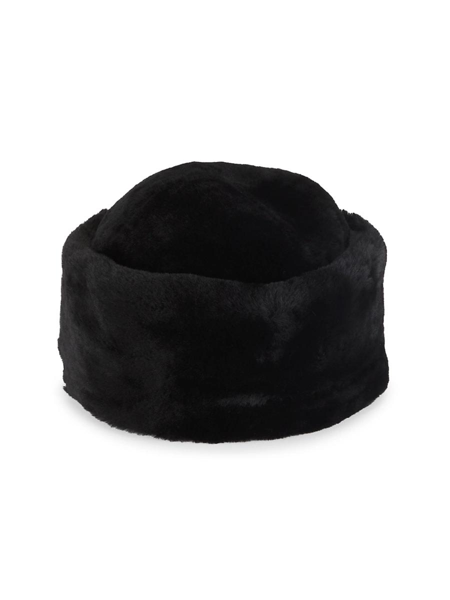 Womens Shearling Cuff Hat Product Image