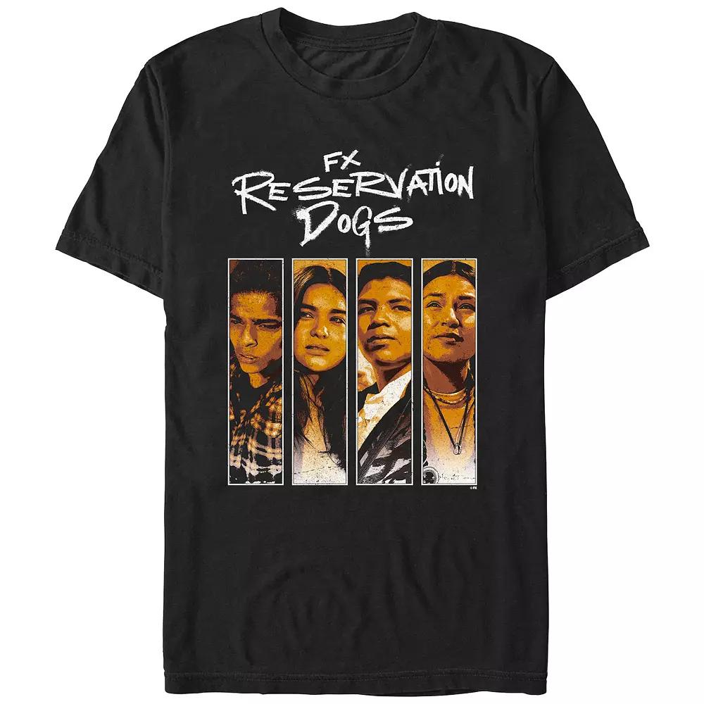 Men's Reservation Dogs Characters Banners Graphic Tee, Size: XXL, Black Product Image