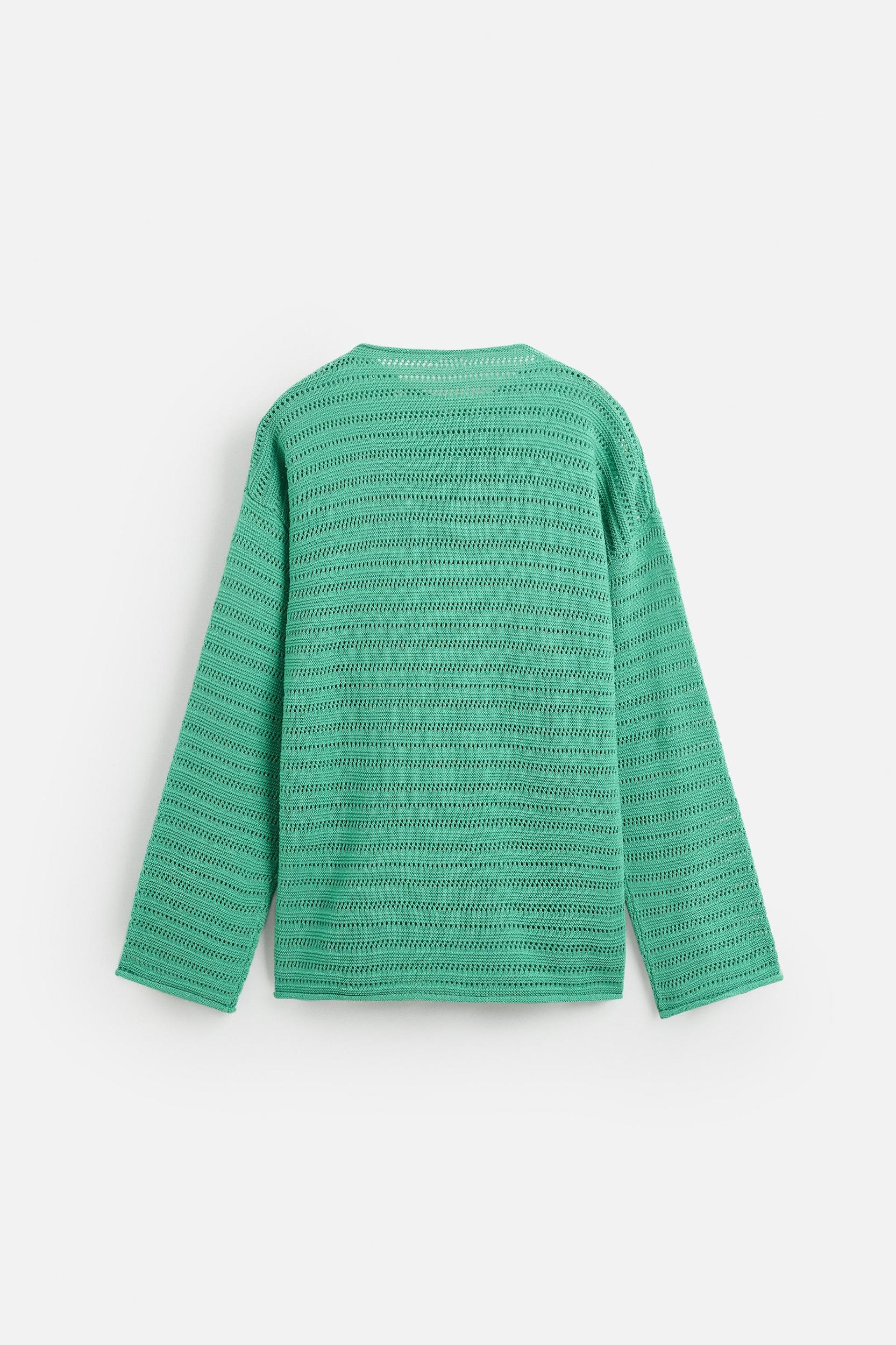 OPEN KNIT TEXTURED SWEATER Product Image
