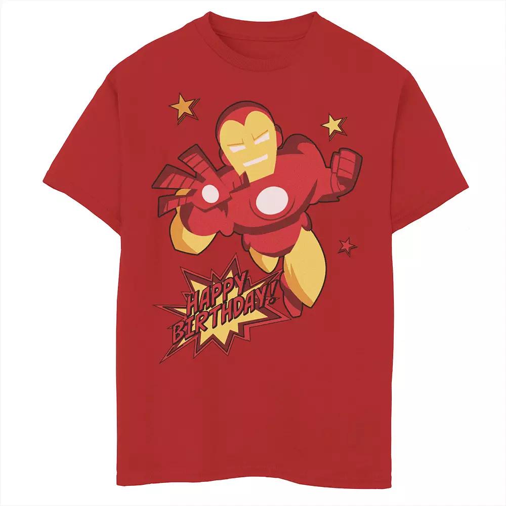 Boys 6-20 Marvel Avengers Iron Man Happy Birthday Tee, Boy's,  Product Image