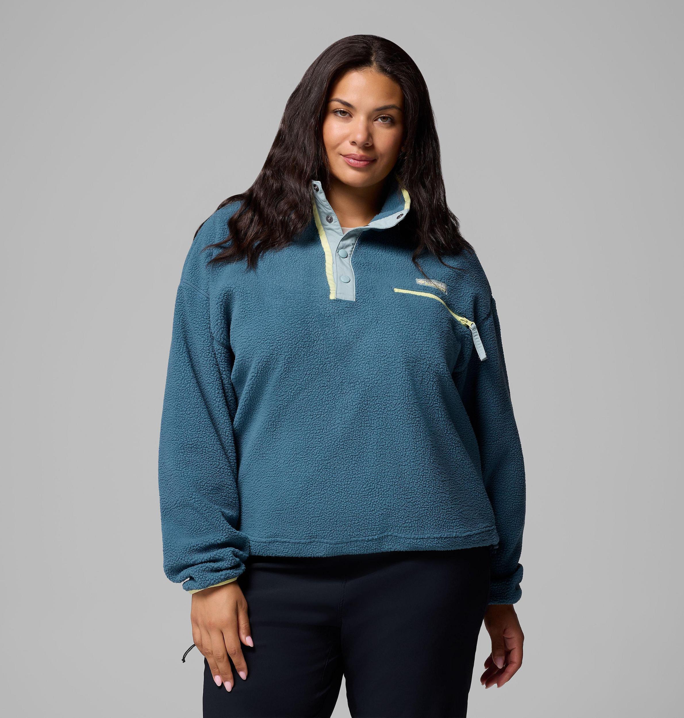 Columbia Womens Helvetia II Cropped Half Snap Fleece Pullover - Plus Size- Product Image