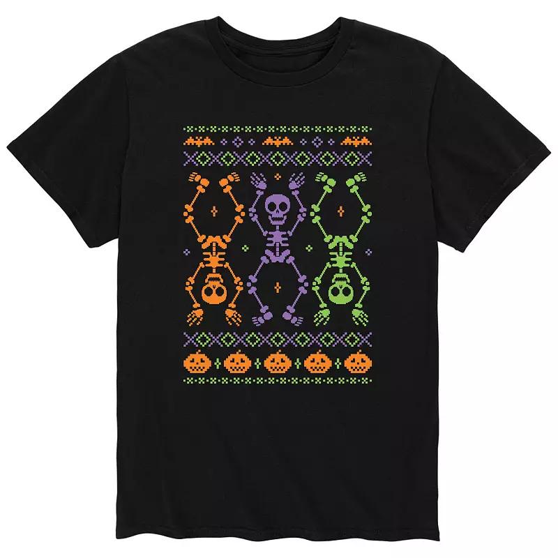 Men's Skeleton Ugly Sweater Tee,  Product Image