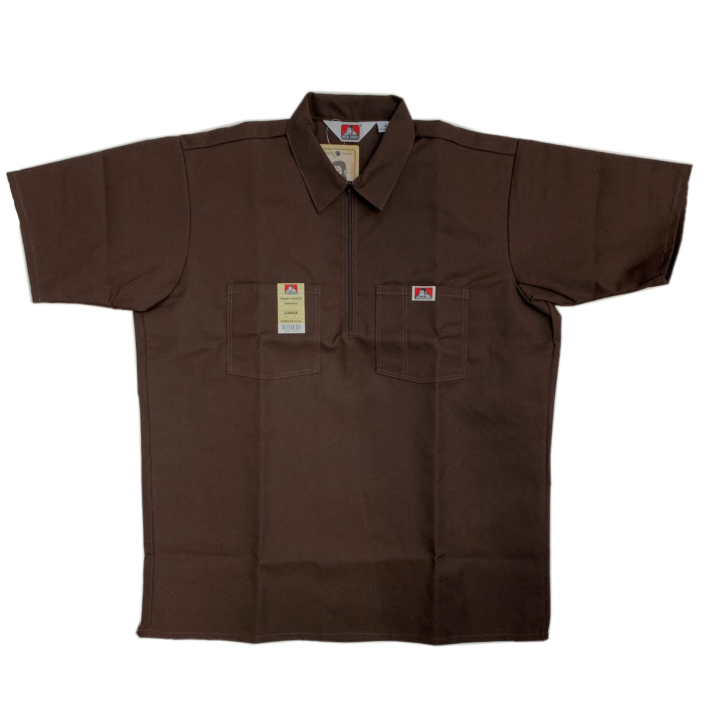 Ben Davis Short Sleeve Solid Half-Zip Shirt Male Product Image