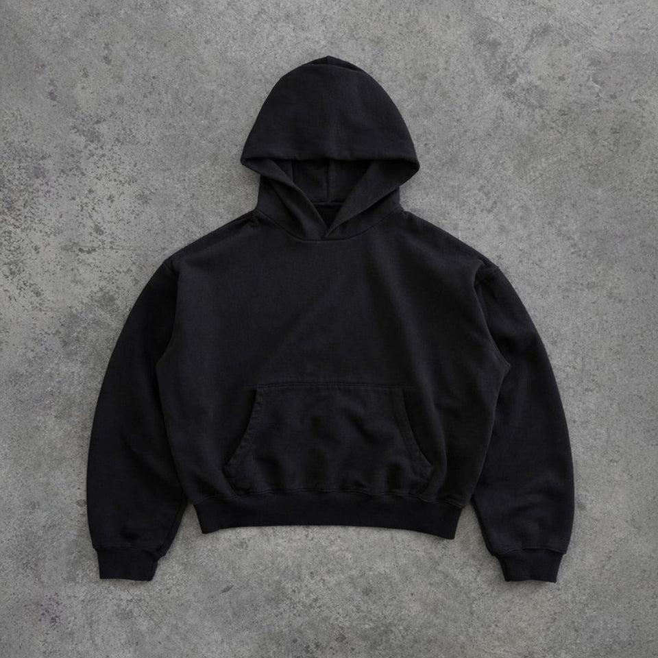 Bleecker Cinched Crop Hoodie | Relaxed, Drop-Shoulder Product Image