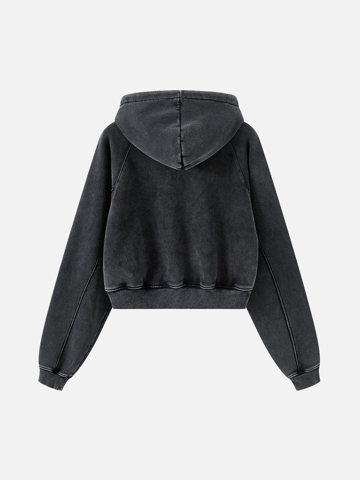 Aelfric Eden Cropped Raglan Sleeve Washed Pullover Hoodie Product Image