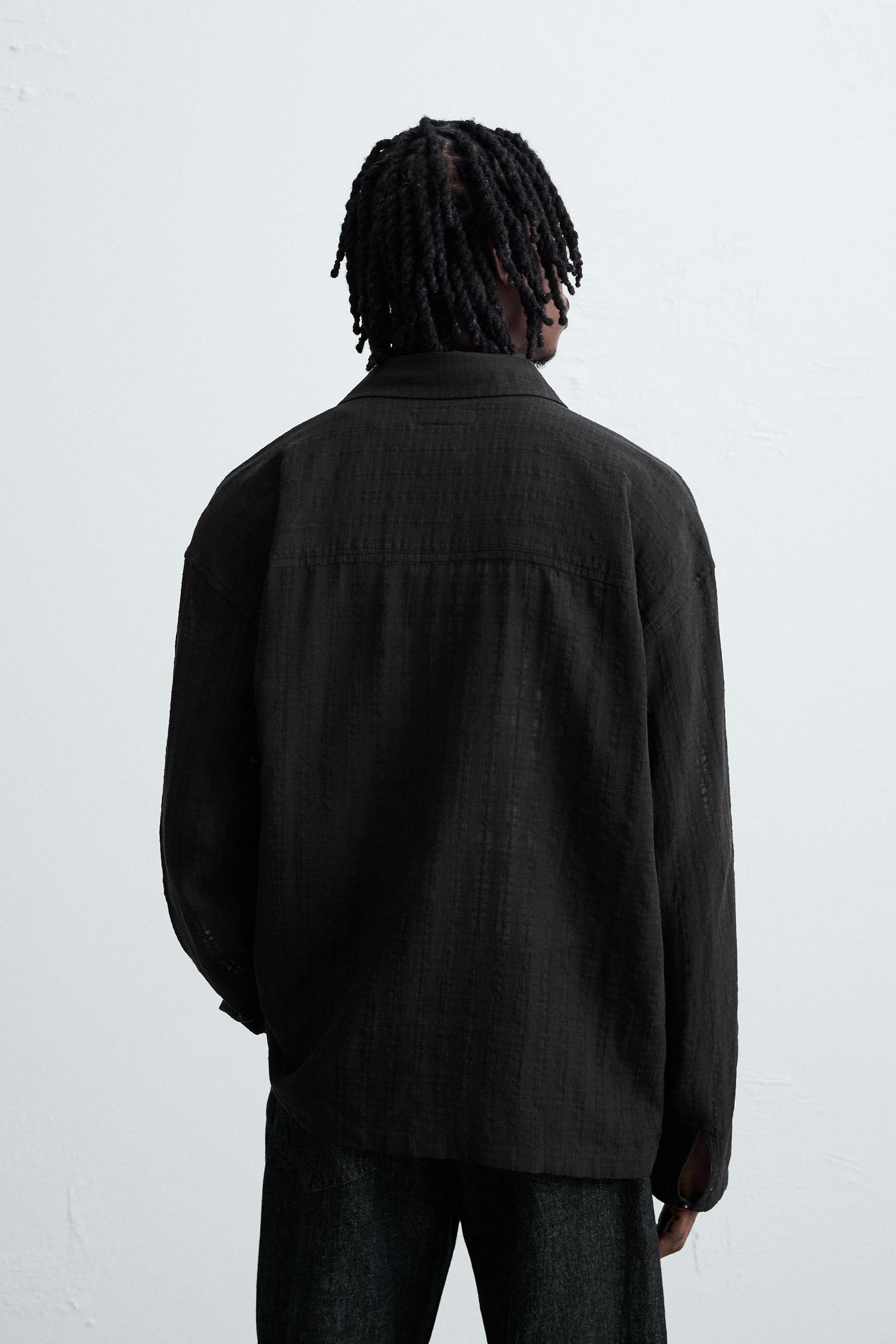 TEXTURED SEMI-SHEER POLO SHIRT Product Image