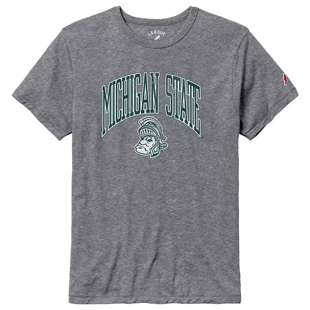 Men's League Collegiate Wear Heather Gray Michigan State Spartans Tall Arch Victory Falls Tri-Blend T-Shirt, Size: 2XL, Grey Product Image