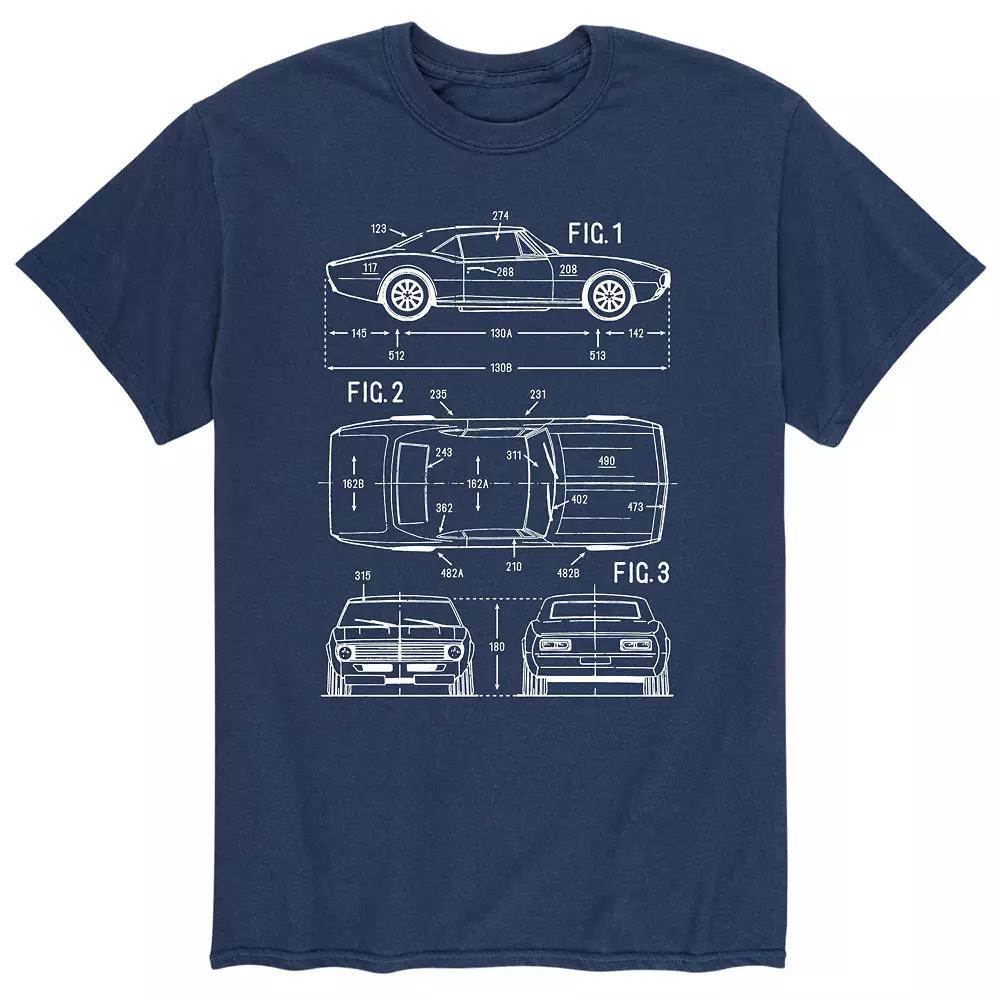 Men's Vintage Car Rendering Tee,  Product Image