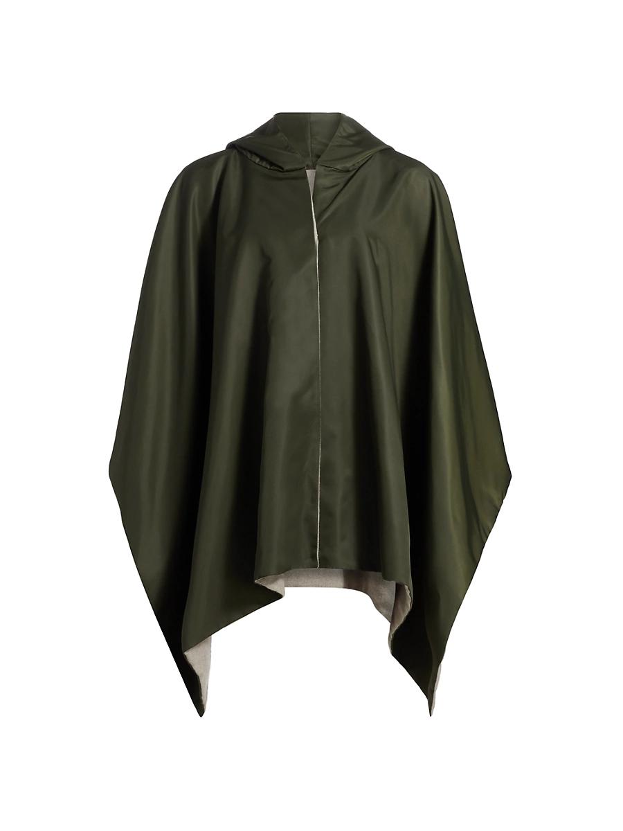 Womens Hooded Wool-Lined Cape Product Image
