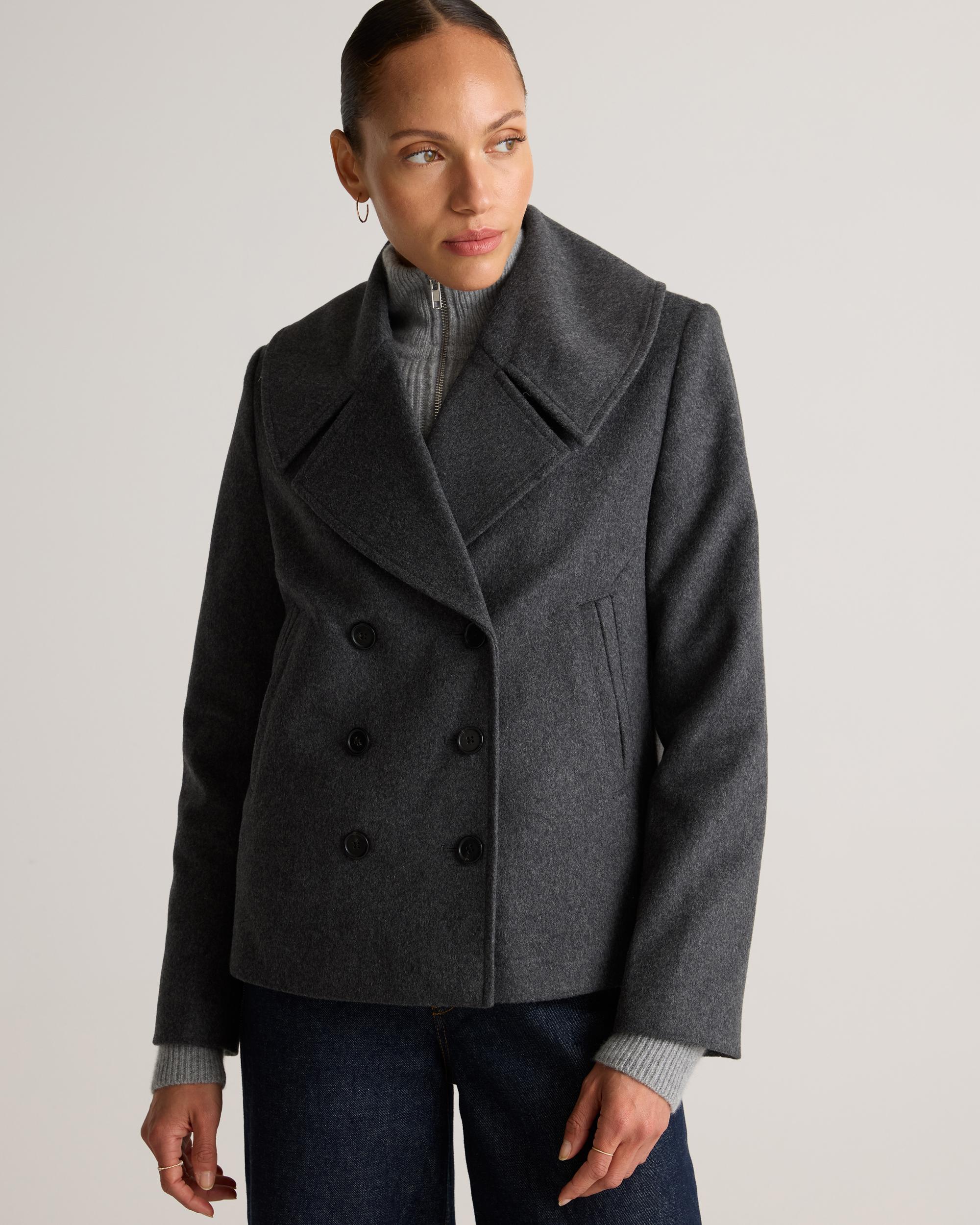 Quince | Women's Italian Wool Short Peacoat Size XS, Wool/Nylon Product Image