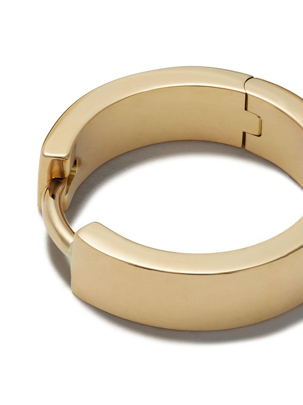 18kt polished yellow gold 31/10G Ribbon earring Product Image