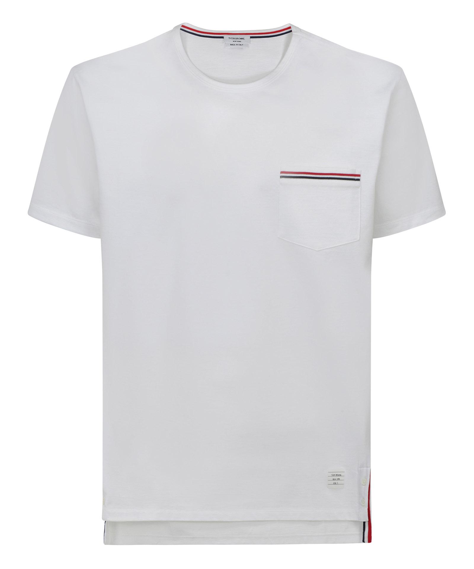 THOM BROWNE Oversized Pocket T-shirt Clothing In White Product Image