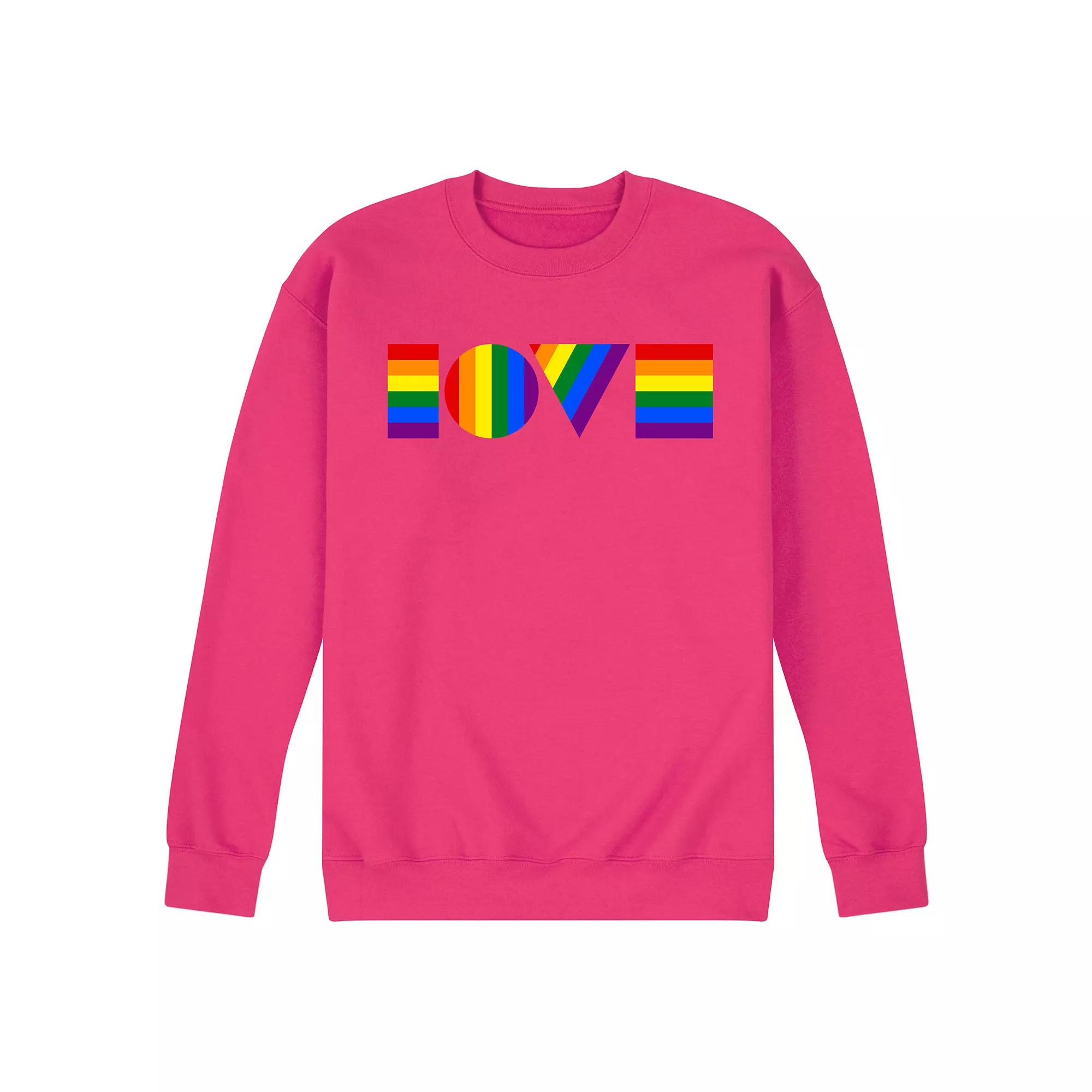 Men's Pride Love Fleece Sweatshirt,  Product Image