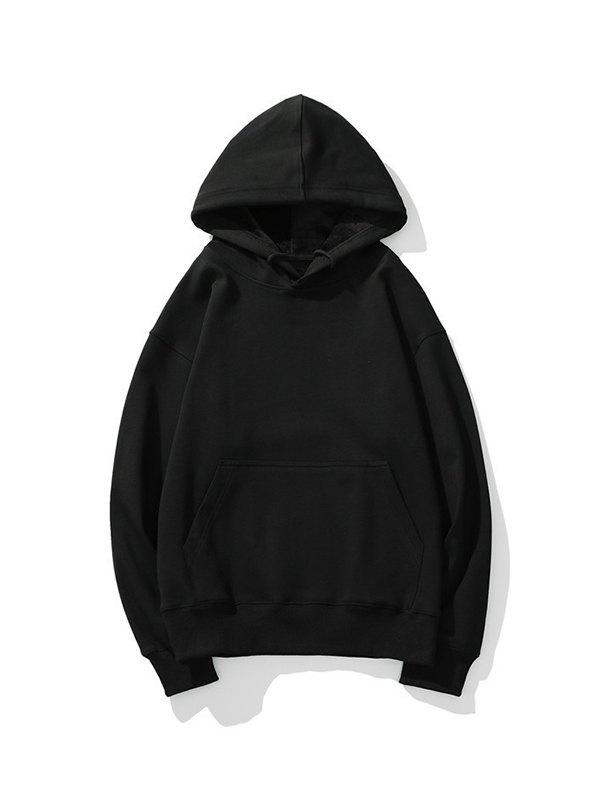 Men's Solid Color Pullover Hoodie Product Image