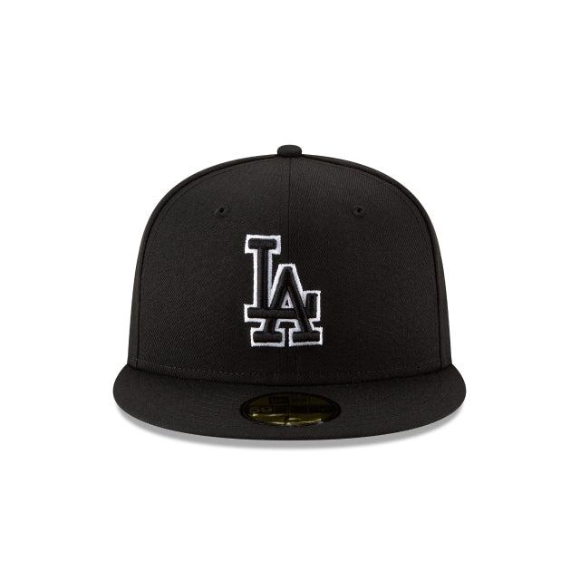 Los Angeles Dodgers Black Outline 59FIFTY Fitted Hat Male Product Image