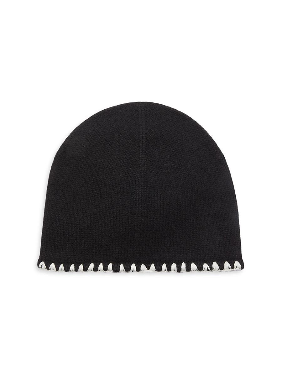 Womens Whipstitch Trim Cashmere Hat Product Image