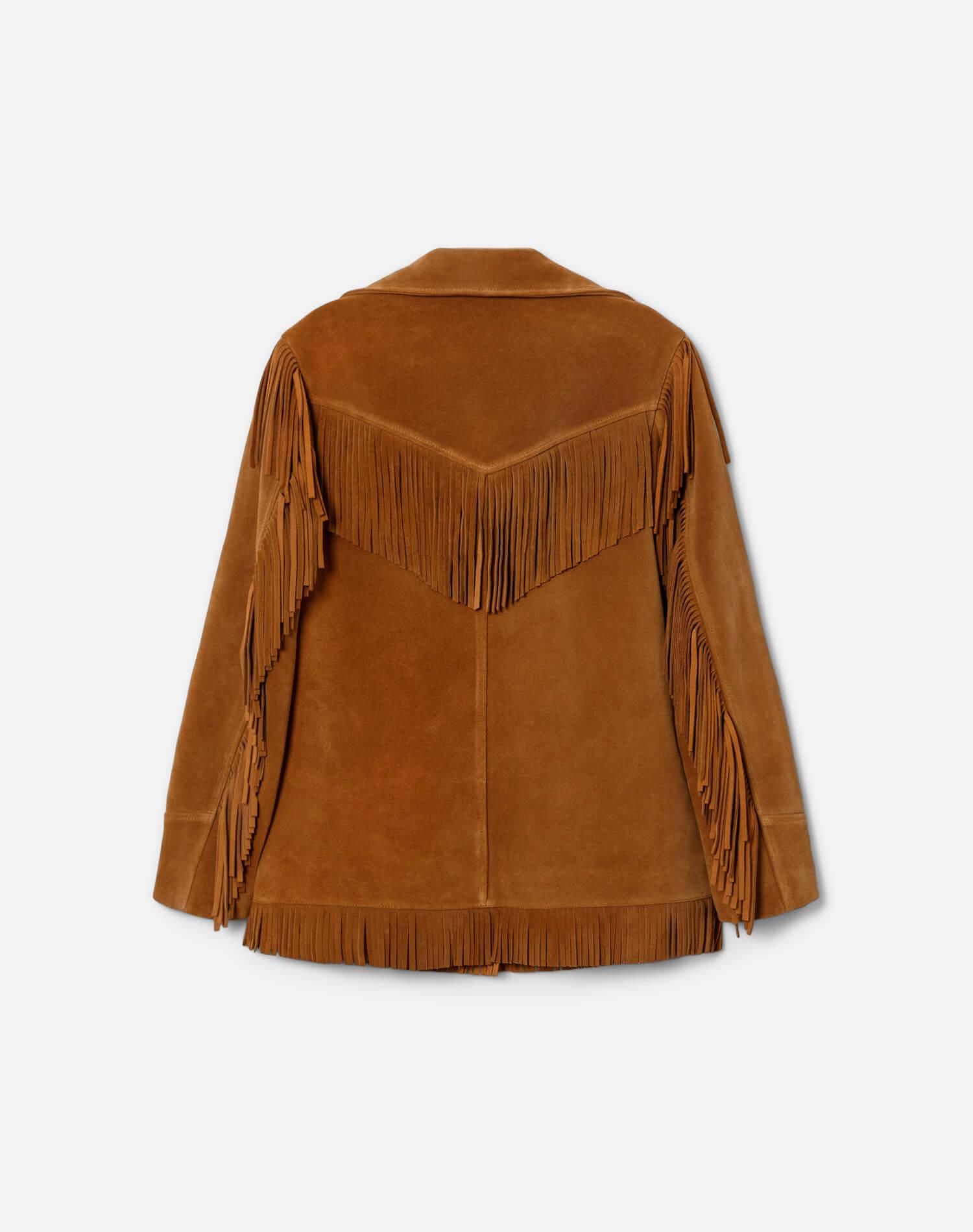 Suede Fringe Jacket - Tan Product Image