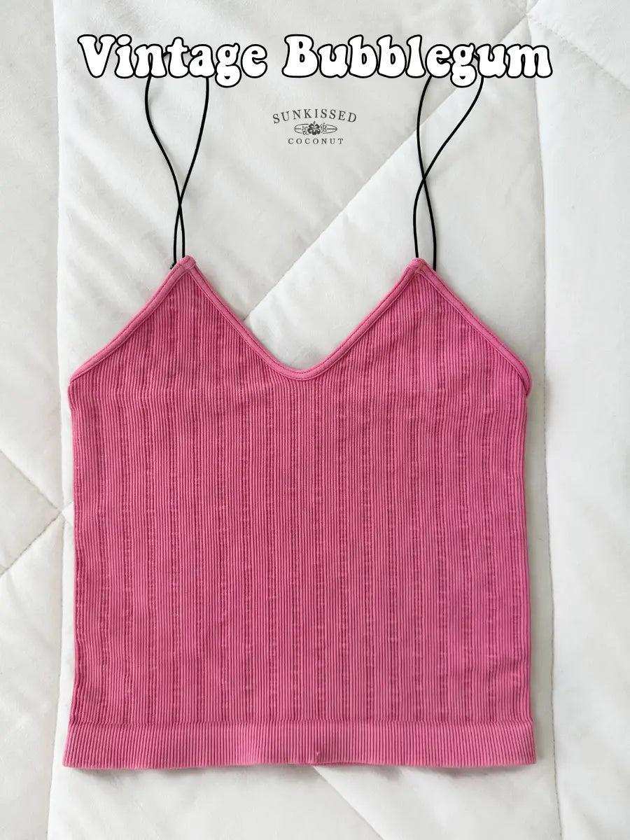 Tropical Vintage Ribbed Seamless Nikibiki Tanktops Product Image