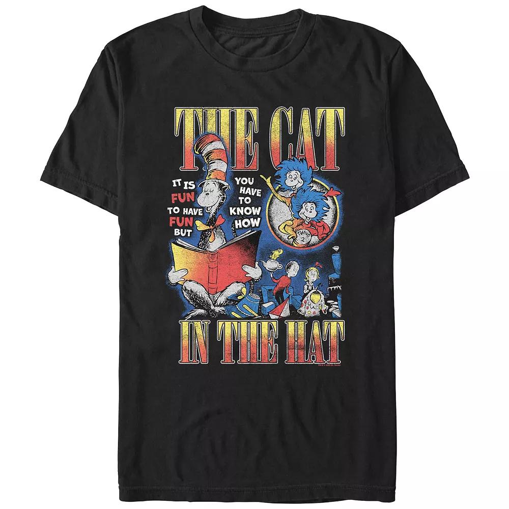 Men's Dr. Seuss The Cat In The Hat Graphic Tee, Size: XL, Black Product Image