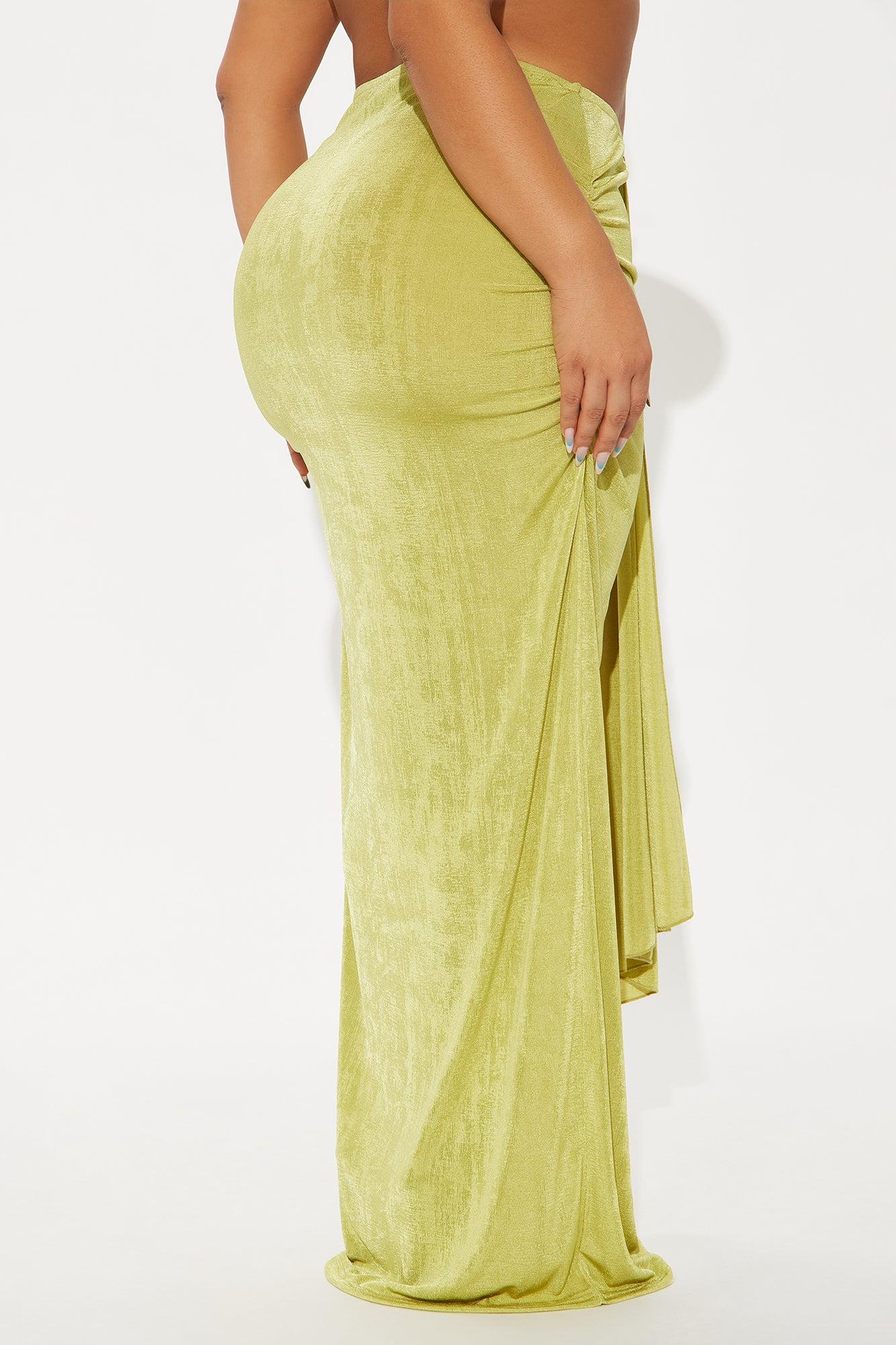 Let's Getaway Slinky Knit Maxi - Green Product Image