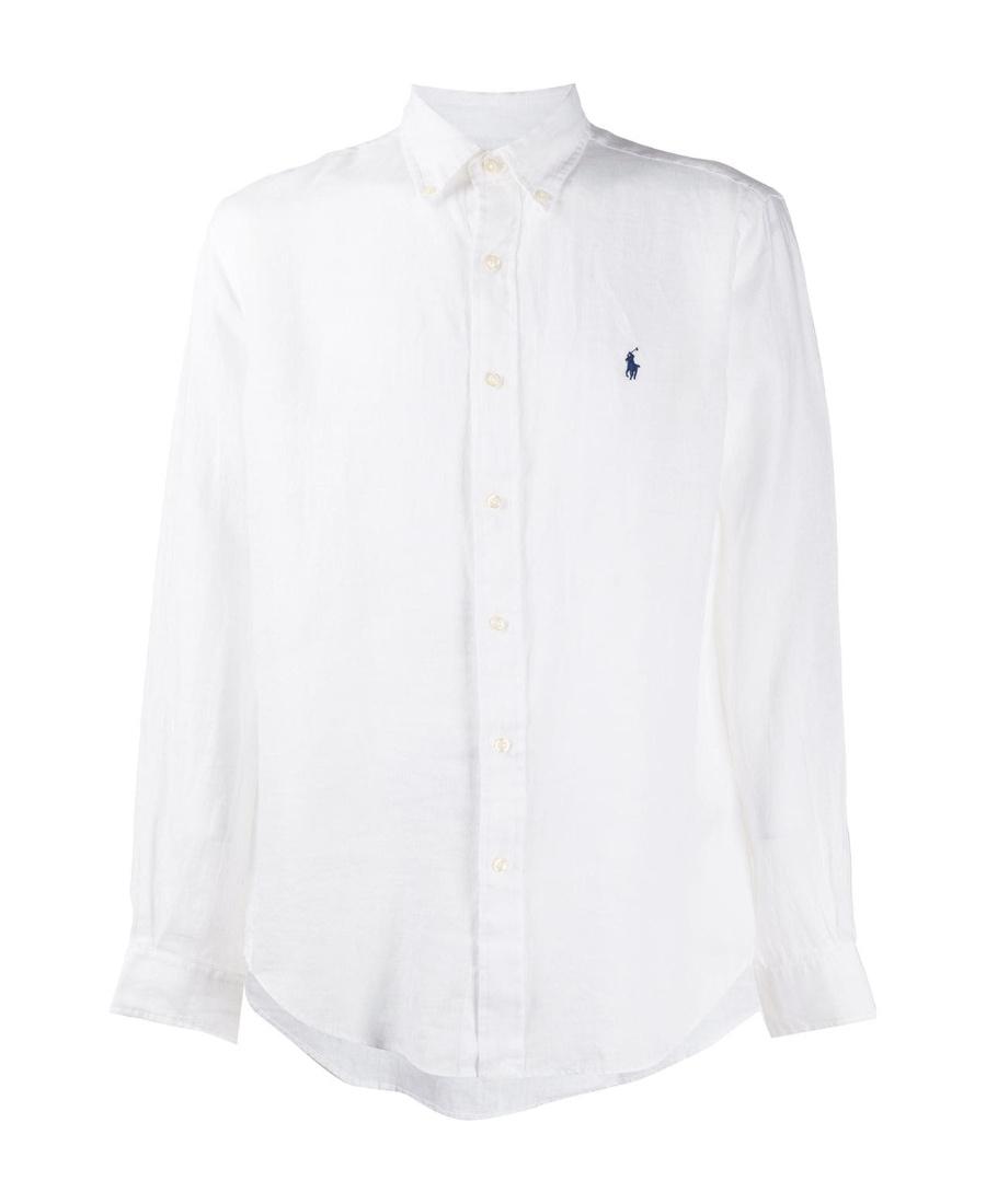 POLO RALPH LAUREN Long Sleeve Sport Shirt Clothing In White Product Image