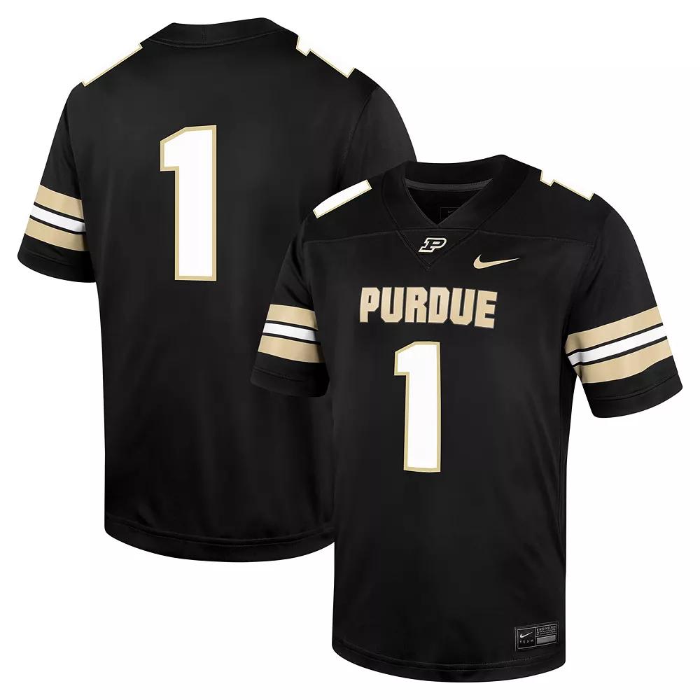 Men's Nike #1 Black Purdue Boilermakers Untouchable Football Jersey,  Product Image