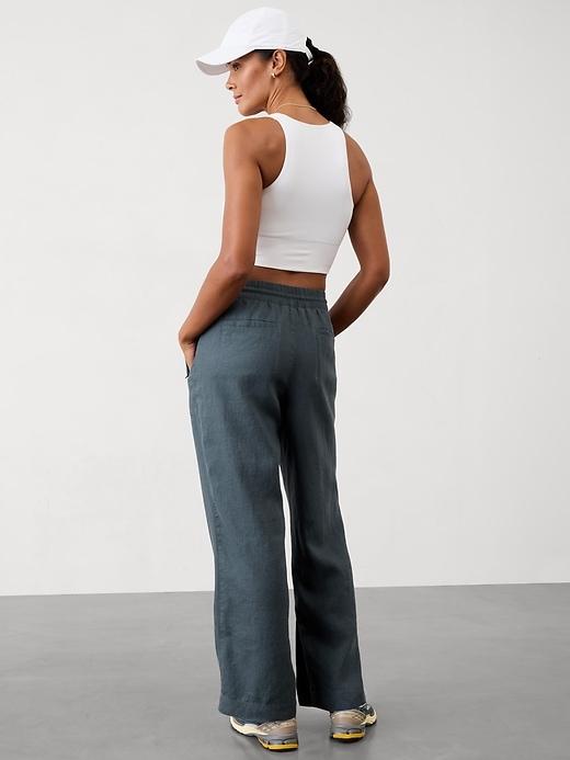 Retreat Linen High Rise Wide Leg Pant Product Image