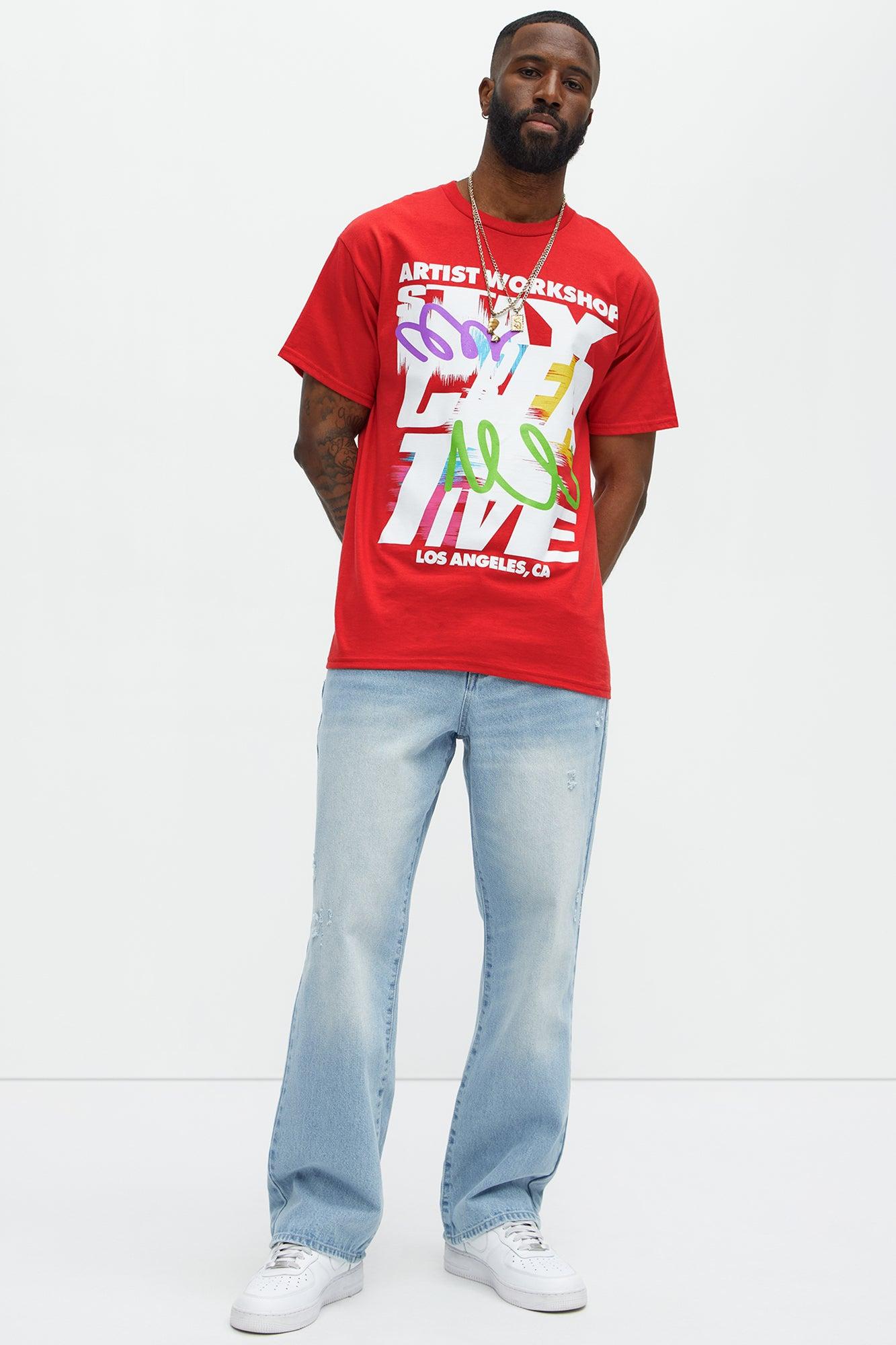 Stay Creative Short Sleeve Tee - Red Product Image