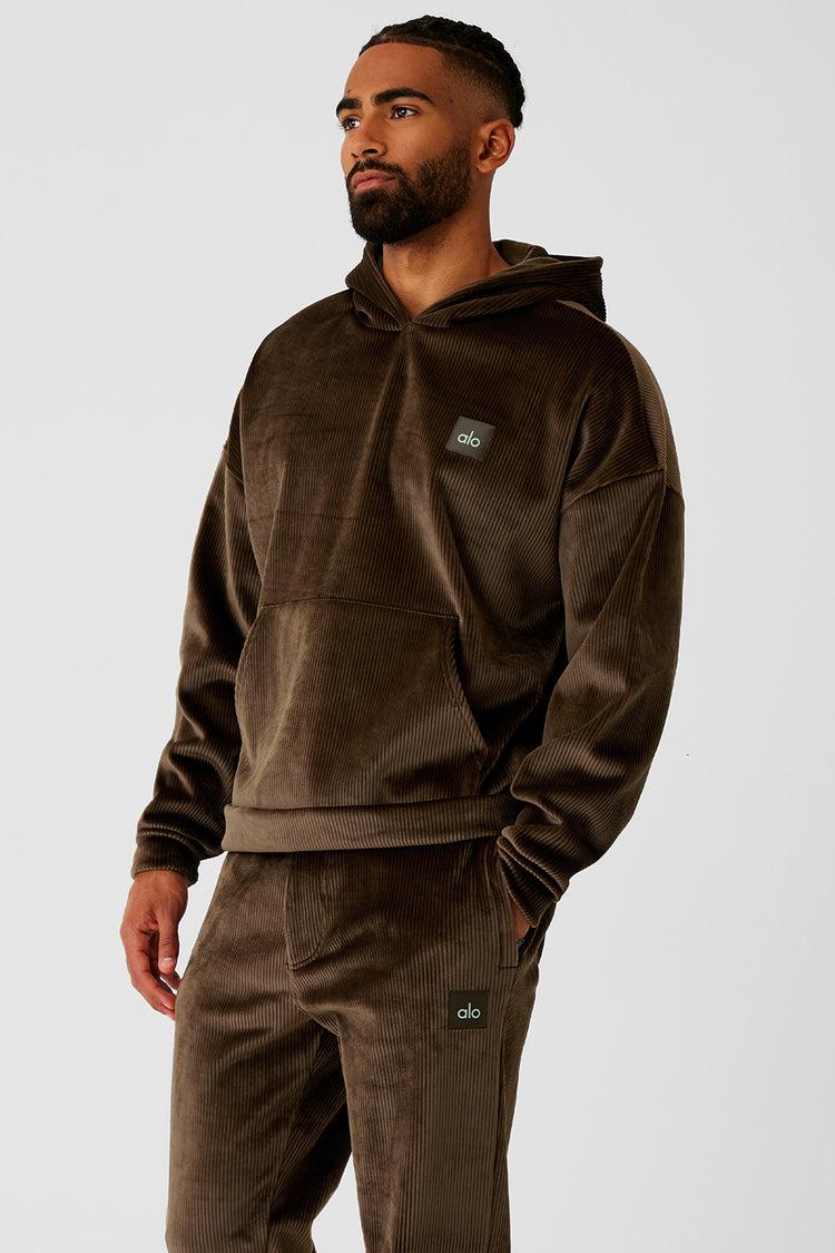 Velour Baller Hoodie - Espresso Product Image
