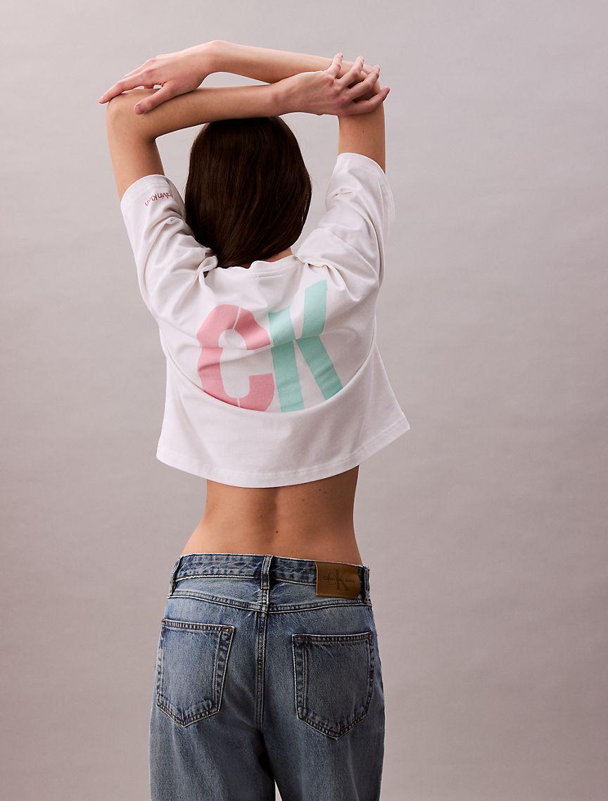 Marc Hundley Pride Viva Love Cropped Relaxed T-Shirt Product Image