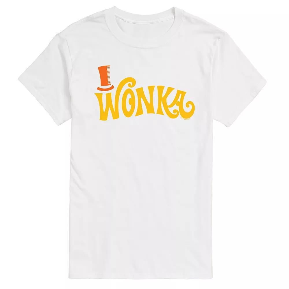 Men's Willy Wonka Retro Willy Wonka Logo Graphic Tee,  Product Image
