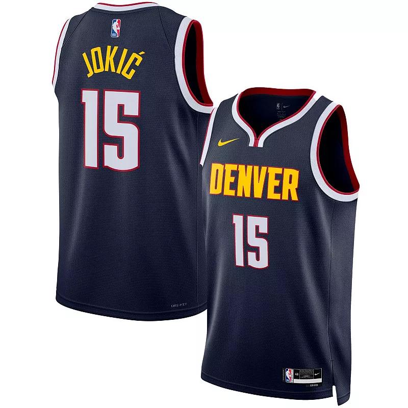 Men's Nike Nikola Jokic Navy Denver Nuggets 2022/23 Swingman Jersey - Icon Edition,  Product Image