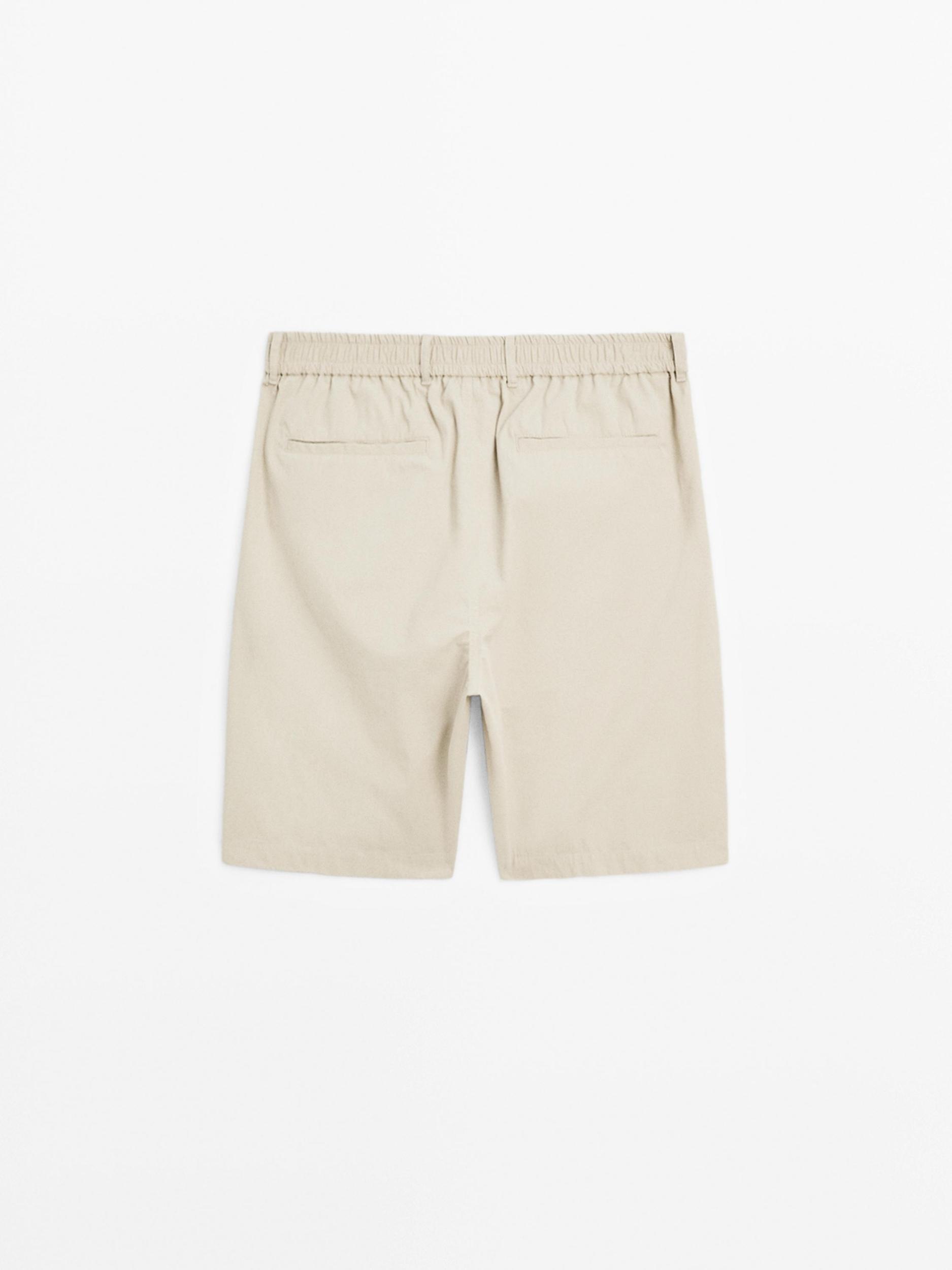 Cotton poplin carpenter Bermuda shorts Product Image
