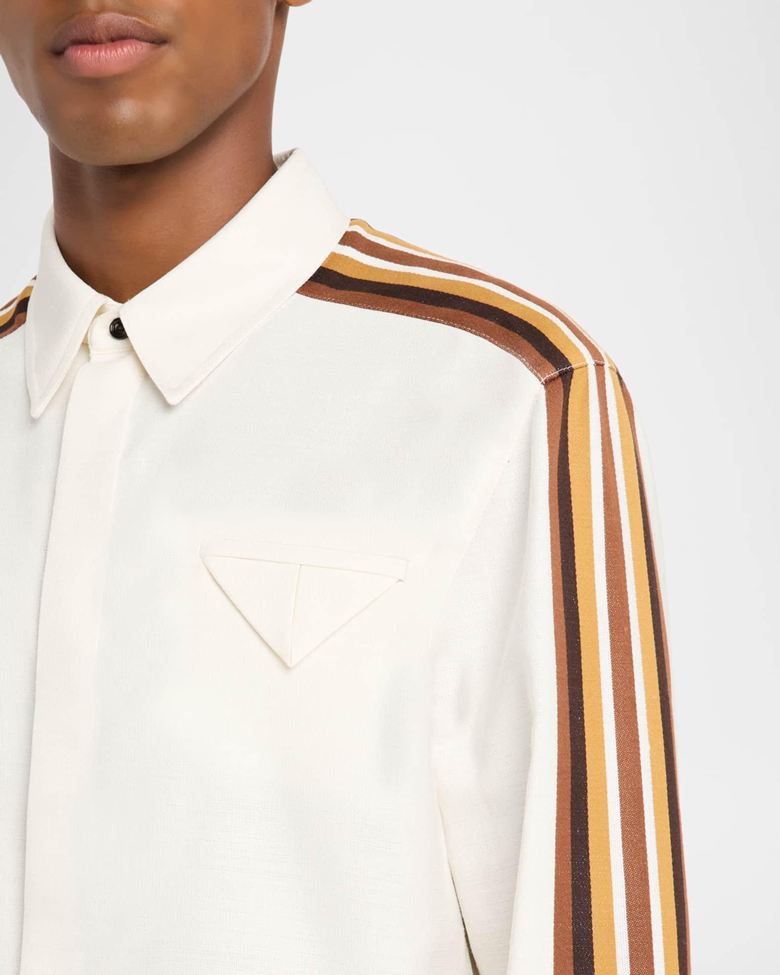 Men's Textured Stripe Sport Shirt Product Image