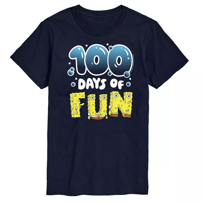 Men's SpongeBob SquarePants 100 Days Of Fun Graphic Tee,  Product Image